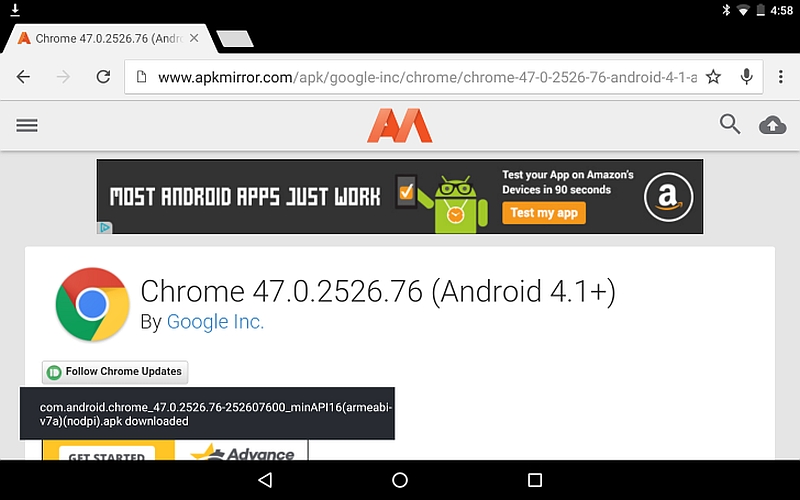 Google chrome app download for android tv pc